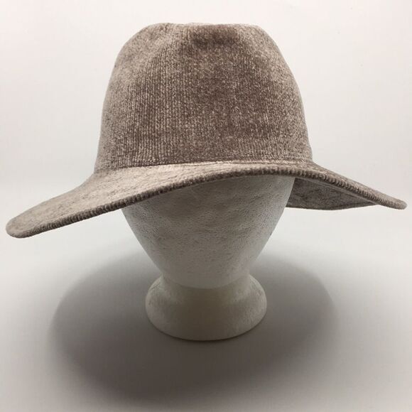 Forever 21 Chenille Fedora Hat Oatmeal/Tan Taupe - Picture 2 of 14